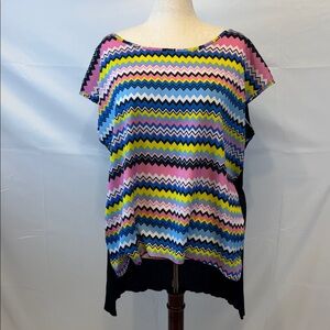 Caren Sport Vibrant Zigzag Women's Blouse